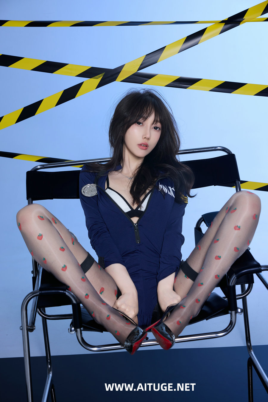 玥儿玥 - 蓝色性感制服 [77P-1.44GB]